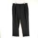 Zanella Bennett Natural Stretch Black Wool Pleated Cuffed Dress Pants 36/30 High