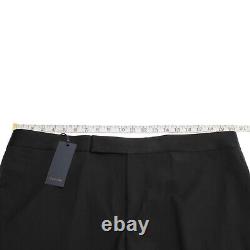 Zanella NWT Formal Tux Dress Pants Size 40 US Pierce In Solid Black 100% Wool